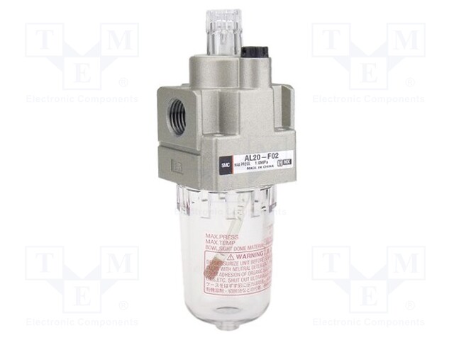 Lubricator; G 1/8"; inside; 3400l/min; bowl mat: polycarbonate