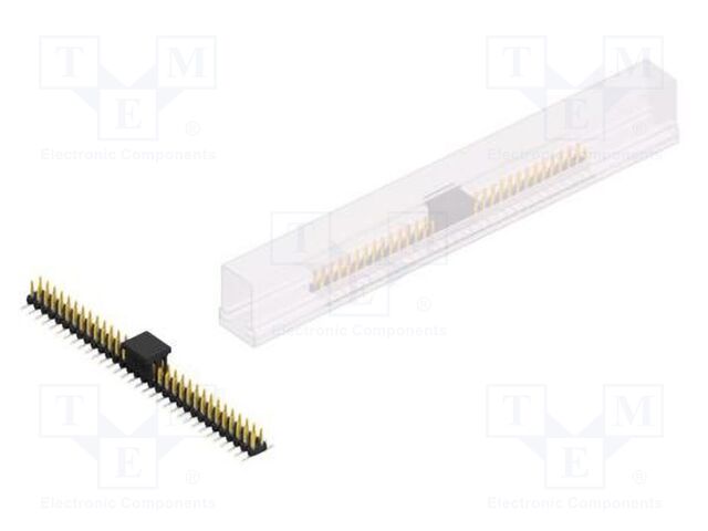 Connector: pin strips; pin header; male; PIN: 64; 2mm; SMT; 2x32