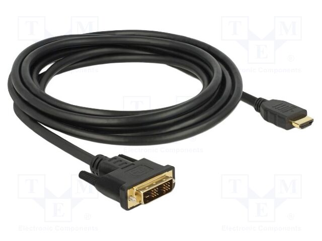 Cable; DVI-D (18+1) plug,HDMI plug; bidirectional,single link