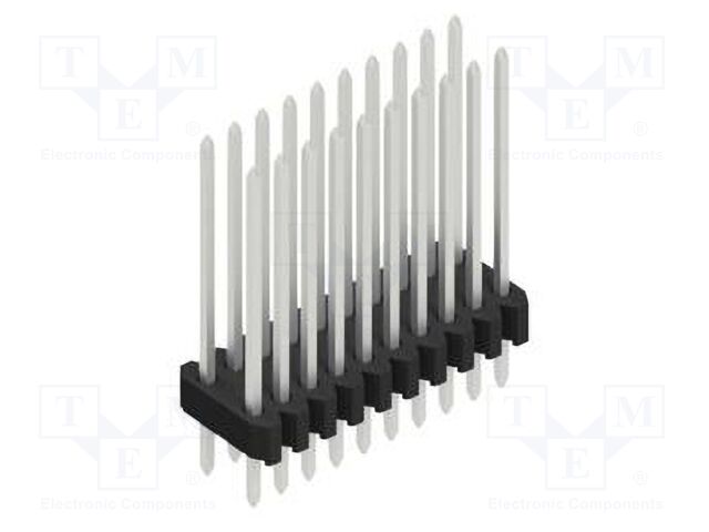 Connector: pin strips; pin header; male; PIN: 20; 1.27mm; THT; 2x10