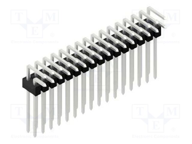 Connector: pin strips; pin header; male; PIN: 32; 2.54mm; THT; 2x16