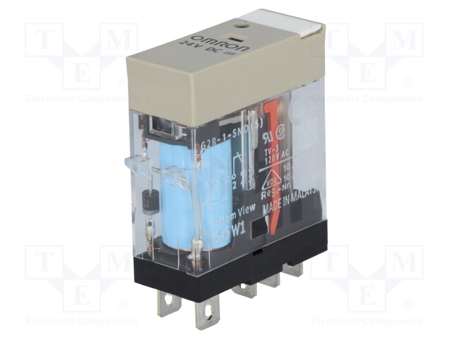 Relay: electromagnetic; SPDT; Ucoil: 24VDC; 10A/250VAC; 10A/30VDC