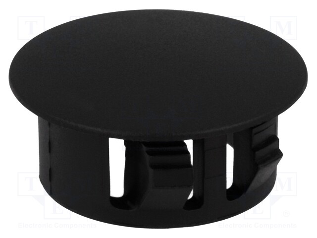 Stopper; polyamide; Wall thick: 3.3mm; Øhole: 20mm; H: 10.1mm; black