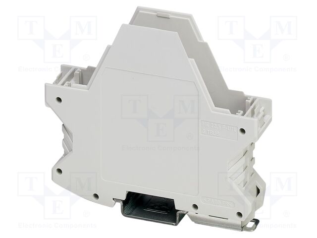 Enclosure base; with terminals; grey; UL94V-0; ME 22,5; X: 84.8mm