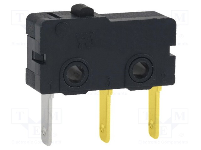 Microswitch SNAP ACTION; without lever; SPDT; 0.1A/125VAC; Pos: 2