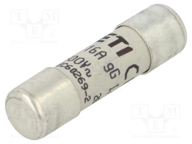 Fuse: fuse; gG; 16A; 500VAC; cylindrical; 10.3x38mm