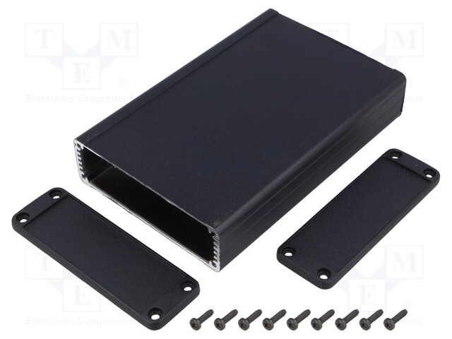 Enclosure: shielding; X: 104mm; Y: 160mm; Z: 32mm; aluminium; black