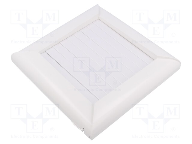 Guard; ABS; Ø100mm; snap fastener; white; Body dim: 174x174x41mm