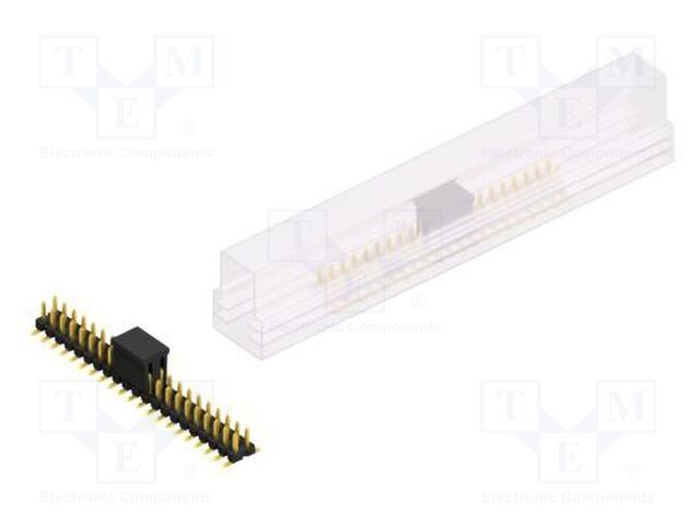 Connector: pin strips; pin header; male; PIN: 42; 2.54mm; SMT; 2x21