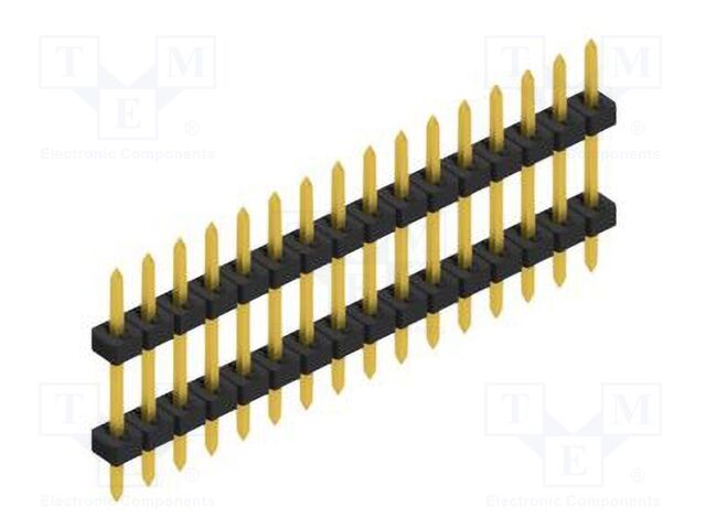 Connector: pin strips; pin header; male; PIN: 16; 2mm; THT; 1x16