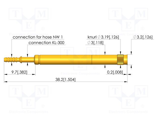 Test probe socket; gold-plated; Flange height: 0.2mm