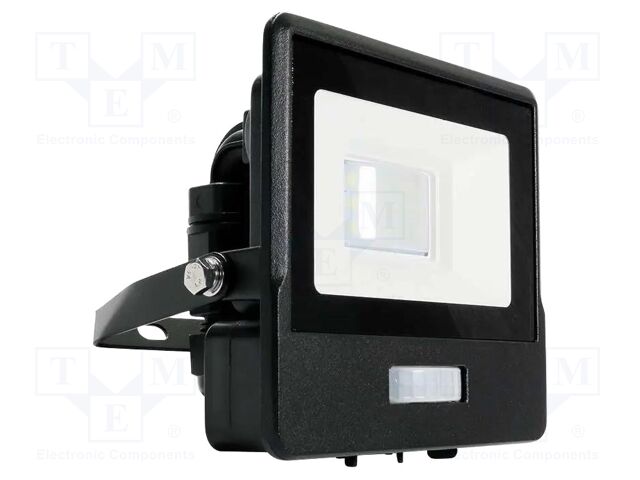 Lamp: LED flood light; 10W; 230VAC; white warm; 100°; 3000K; 25000h