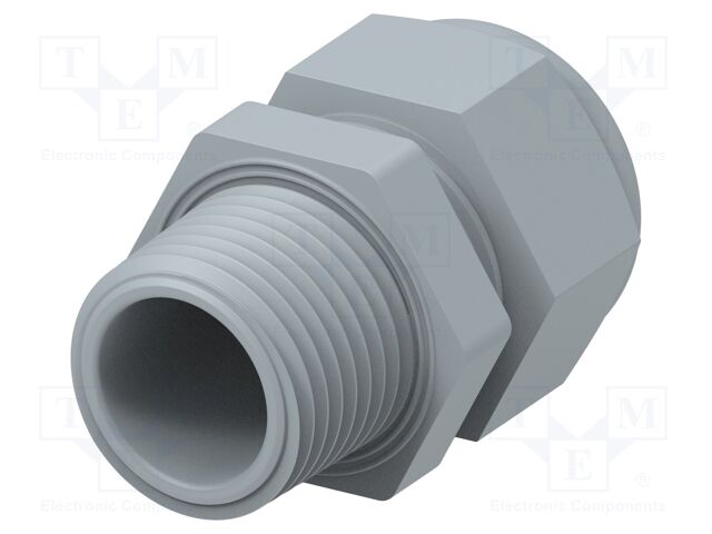 Cable gland; without nut; M25; 1.5; IP68; Mat: polyamide; grey