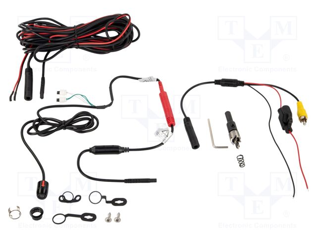 Rear view camera; 95°; black; 12VDC,24VDC; Kit: camera; screw; IP68