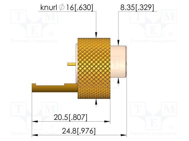 Test plug; HFS-821; 21.8mm; test needles; 100Ω; plug