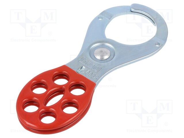 Lock off hasp; L: 140mm; Mat: steel; Mount.hole diam: 38mm