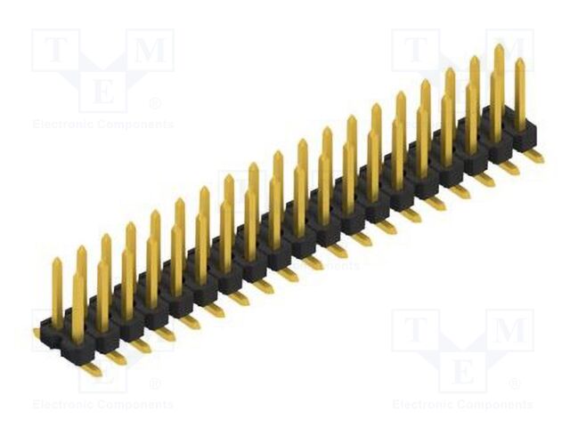 Connector: pin strips; pin header; male; PIN: 38; 2.54mm; SMT; 2x19