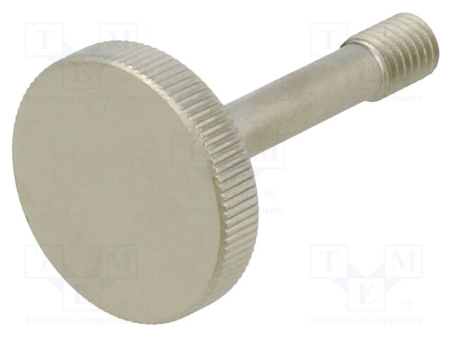 Knob; Ø: 30mm; Ext.thread: M8; 10mm; H: 42mm; stainless steel