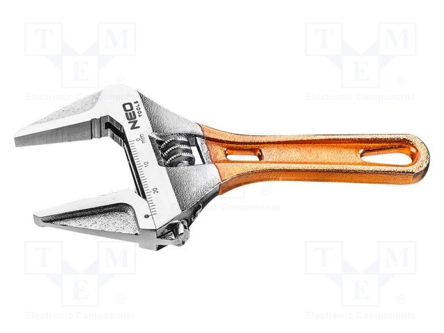 Wrench; adjustable; 118mm; Max jaw capacity: 28mm; anti-slip grip