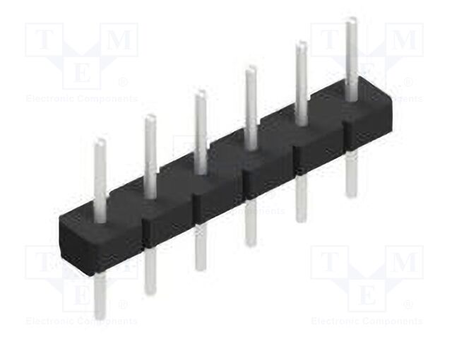 Connector: pin strips; pin header; male; PIN: 6; 2.54mm; THT; 1x6
