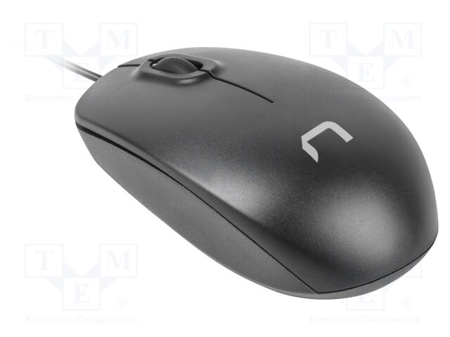 Optical mouse; black; USB A; wired; Features: PnP; 1.8m
