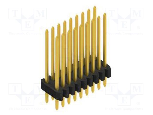 Connector: pin strips; pin header; male; PIN: 18; 1.27mm; THT; 2x9