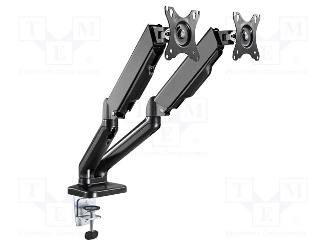 Monitor holder; 9kg; 17÷32"; Arm len: 340mm; for two monitors