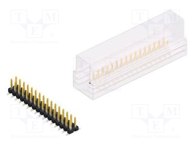 Connector: pin strips; pin header; male; PIN: 32; 2.54mm; SMT; 2x16