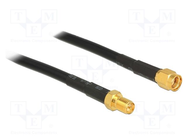 Cable; 1m; RP-SMA male,RP-SMA female; black; Øcable: 4.8mm; 50Ω