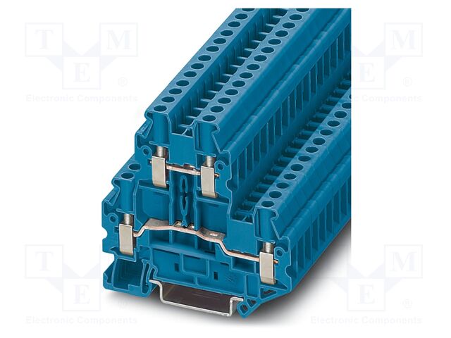 Splice terminal: rail; UT; PA; L: 64.4mm; terminals: 4; W: 6.2mm