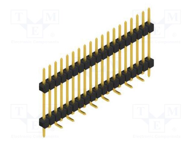 Connector: pin strips; pin header; male; PIN: 19; 2.54mm; SMT; 1x19