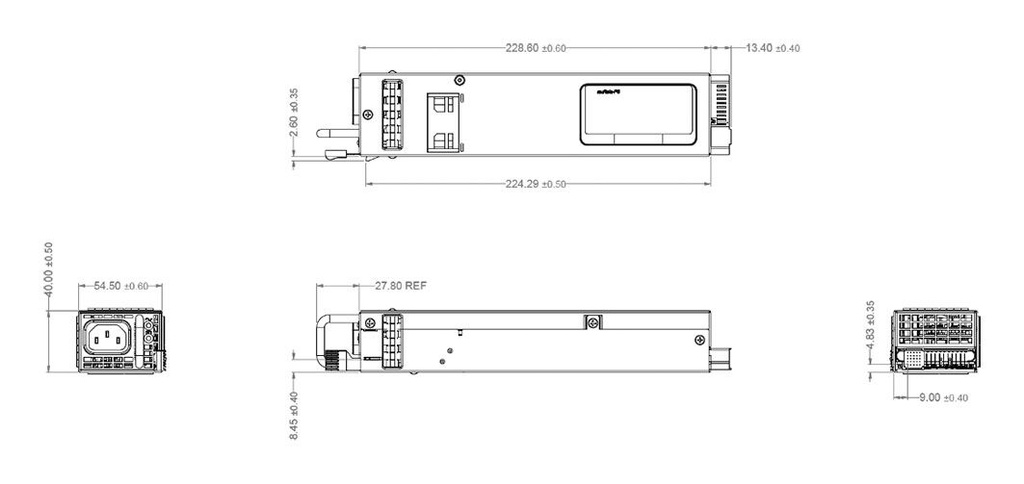 Power supply: switched-mode; for building in; 650W; 12VDC; 54.2A