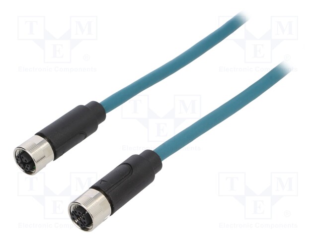Plug; M12; PIN: 8; male; X code-ProfiNET; IP67; 48V; 500mA; straight