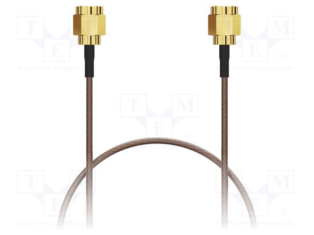 Cable; SMA male,both sides; brown; straight; -40÷125°C; 0÷12.4GHz