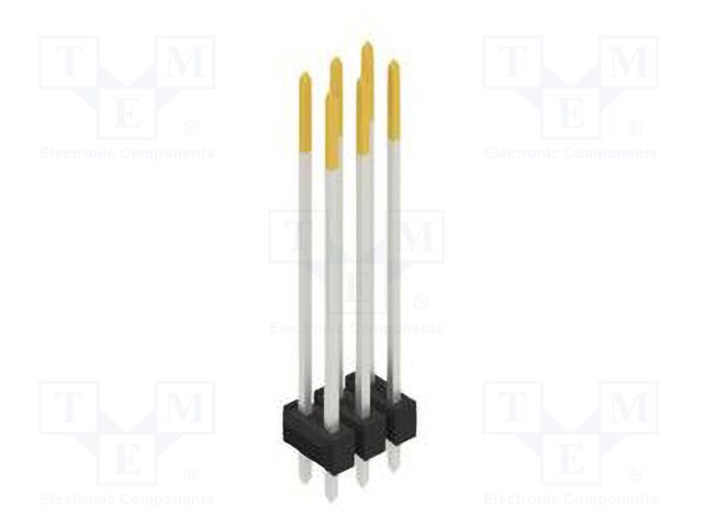 Connector: pin strips; pin header; male; PIN: 6; 2.54mm; THT; 2x3
