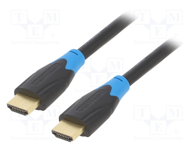 Cable; HDMI 2.0; HDMI plug,both sides; 3m; black; 28AWG,30AWG