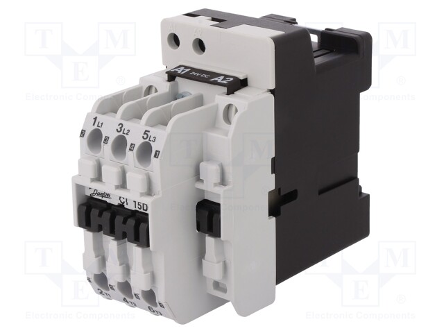 Contactor: 3-pole; NO x3; 24VDC; 16A; DIN,panel; CI 15; -40÷80°C