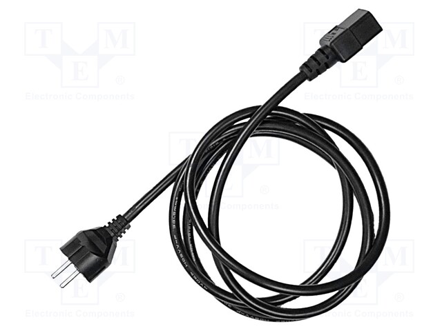 Mains cable; Plug: EU; IEC C19 female