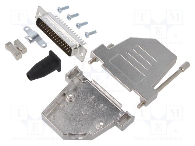D-Sub; PIN: 44; plug; male; shielded,stamped and formed contacts