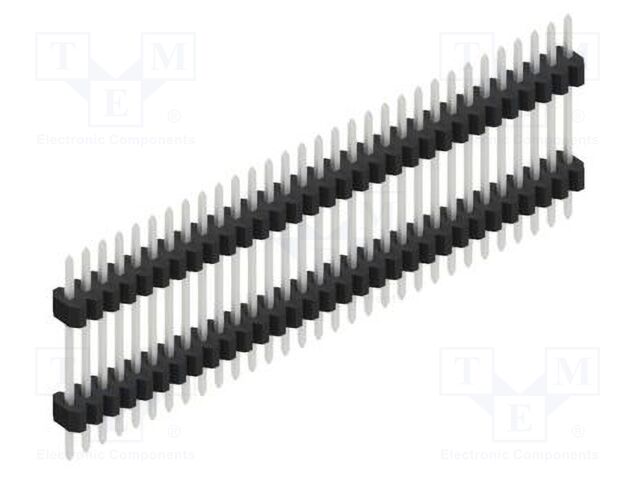 Connector: pin strips; pin header; male; PIN: 31; 1.27mm; THT; 1x31