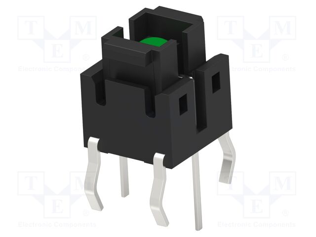Microswitch TACT; SPST-NO; Pos: 2; 0.05A/12VDC; THT; LED; 980mN