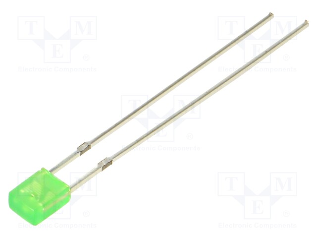 LED; rectangular; 3.2x3.2x4.15mm; yellow green; 68÷100mcd; 100°