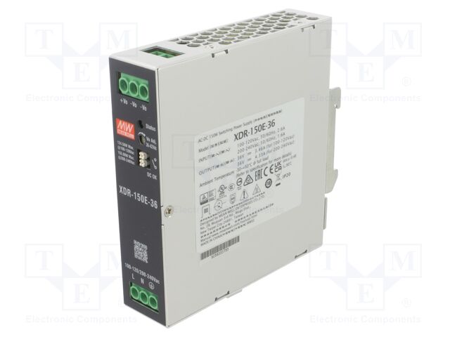 Power supply: switching; for DIN rail; 155.9W; 36VDC; 4.33A; OUT: 1