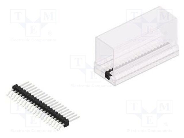 Connector: pin strips; pin header; male; PIN: 20; 1.27mm; SMT; 1x20