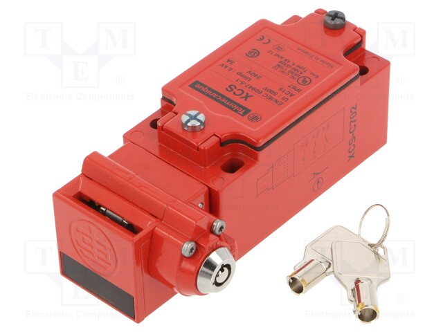 Safety switch: key operated; Series: XCSC; Contacts: NC x2 + NO