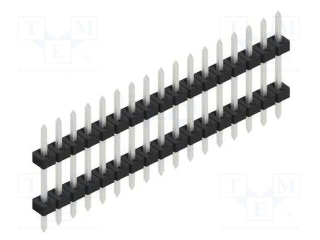 Connector: pin strips; pin header; male; PIN: 17; 2mm; THT; 1x17