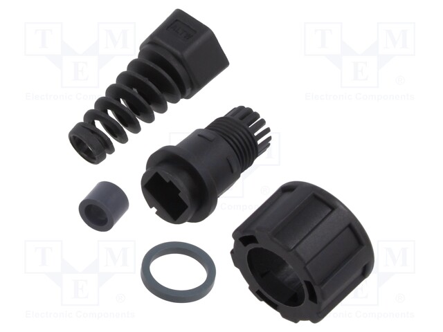 RJ45 housing; with strain relief,ODVA; 4.5÷6.5mm; IP67; straight