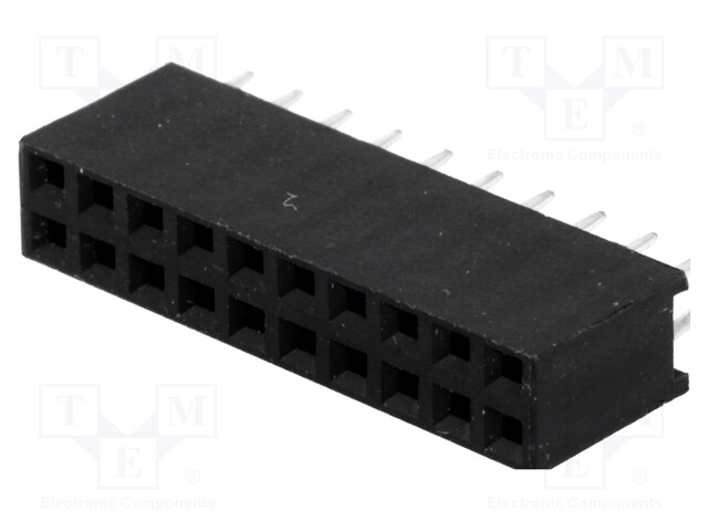 Socket; pin strips; female; PIN: 20; straight; 2.54mm; THT; 2x10