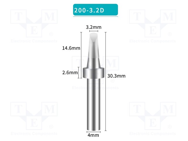 Tip; chisel; 3.2mm; for soldering station; BK3500