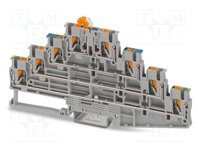 Splice terminal: rail; PA; ways: 4; terminals: 8; W: 5.2mm; H: 142.4mm